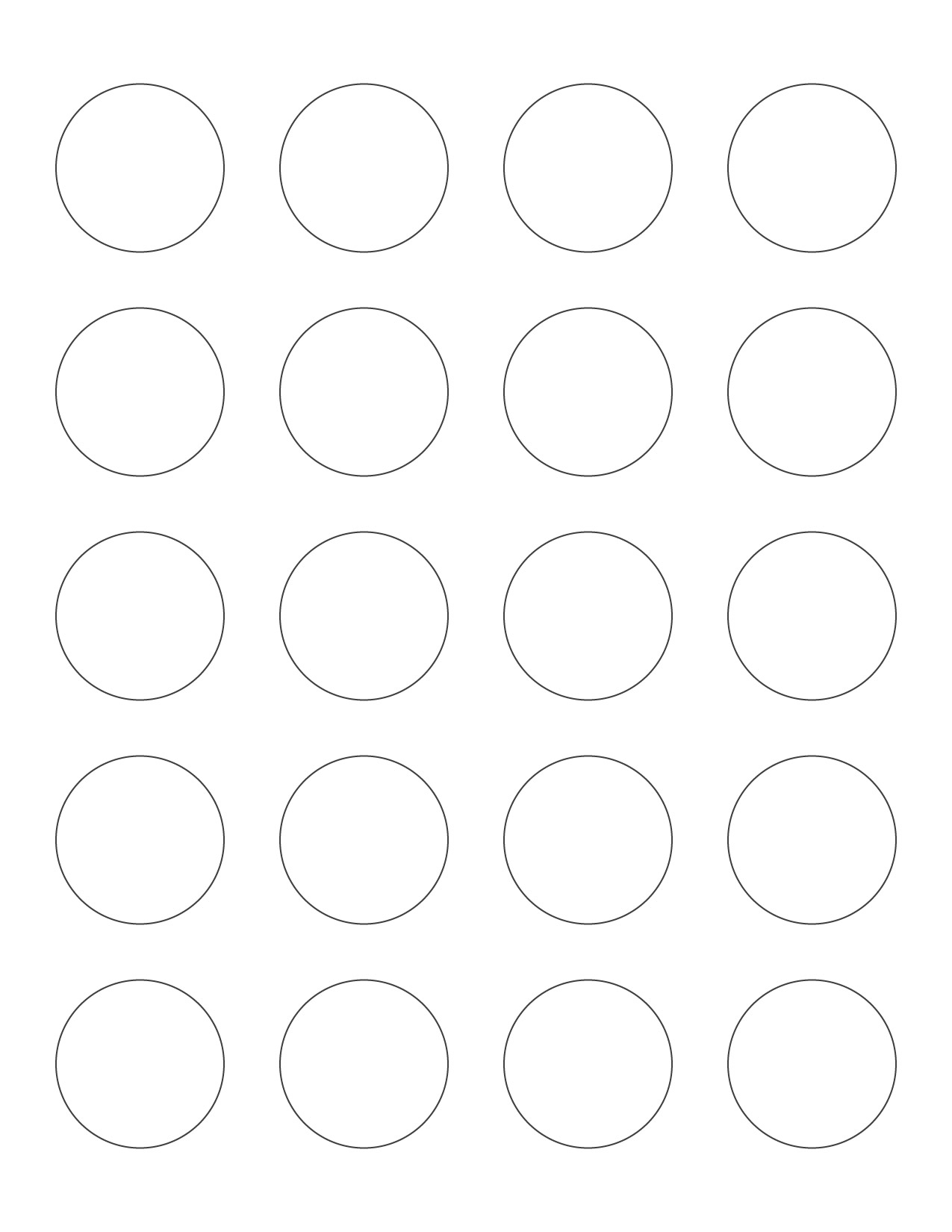 2406 label template Round Labels 1.5"